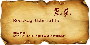 Rocskay Gabriella névjegykártya