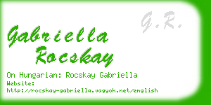 gabriella rocskay business card